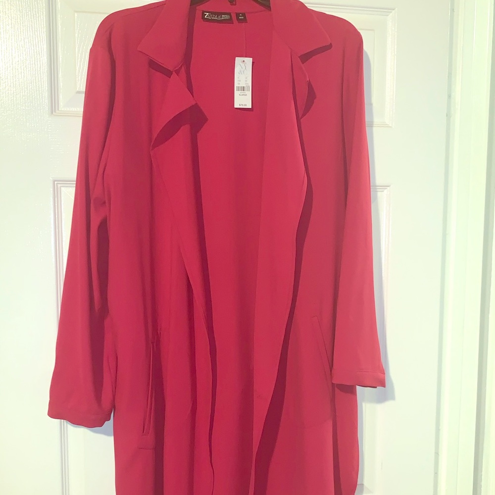 *NEW* Lightweight Knee Length Pink Duster Jacket